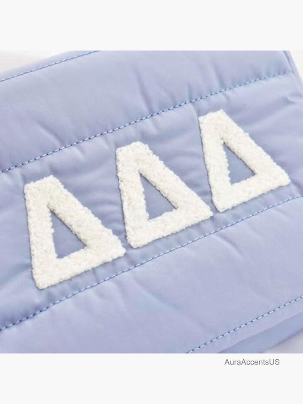 Puffer Sorority Makeup Bag with Zipper Closure, 10x6x4 Inch Cosmetic Bag - Picture 4 of 5
